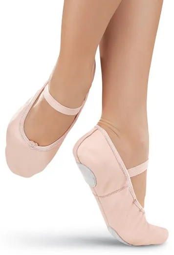 Leather Split-Sole Ballet Shoe (Pink)
